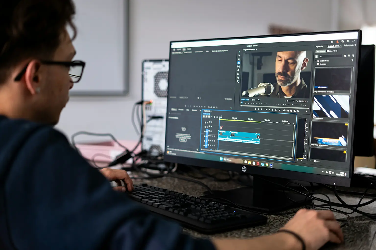 SharkTec Creator-PC in einem produktiven Content-Creation-Setup